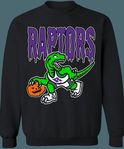 Halloween Retro NBA Crewneck Sweatshirt Hoodie Shirt Gifts for Toronto Raptors Fans