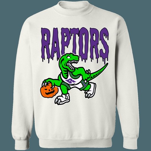 Halloween Retro NBA Crewneck Sweatshirt Hoodie Shirt Gifts for Toronto Raptors Fans - Image 2