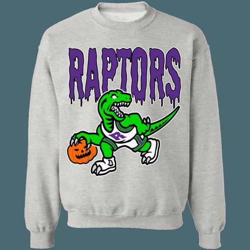 Halloween Retro NBA Crewneck Sweatshirt Hoodie Shirt Gifts for Toronto Raptors Fans - Image 3