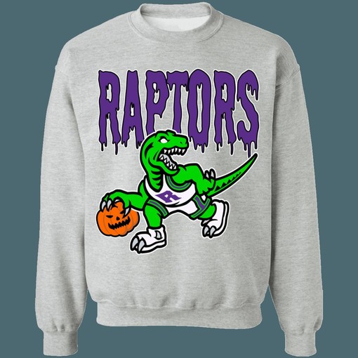 Halloween Retro NBA Crewneck Sweatshirt Hoodie Shirt Gifts for Toronto Raptors Fans - Image 4