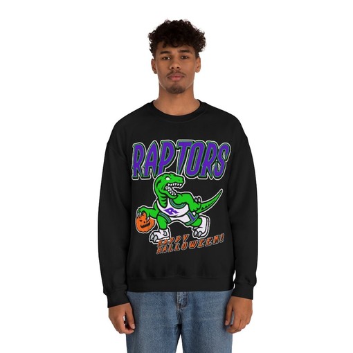 Halloween Retro NBA Sweatshirt Hoodie Shirt for Toronto Raptors Fans - Image 3