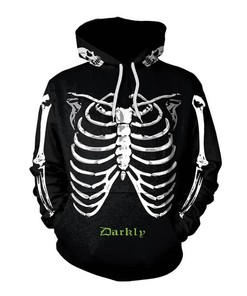 Halloween Skeleton Print All Over Print 3D Hoodie with Spooky Skeleton Design