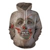 Halloween Zombie Face Print All Over Print 3D Hoodie Gift with Gory Zombie Design