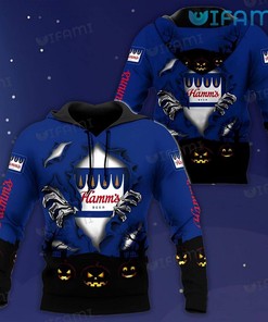 Hamms Beer Pumpkin All Over Print 3D Hoodie Gift for Beer Lovers with Halloween Design