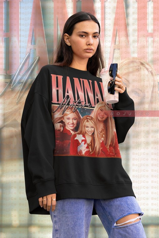 Hannah Montana American Sitcom Sweatshirt, Vintage Sweater, Hip Hop Rap Shirt, Funny Movie Shirts for Men
