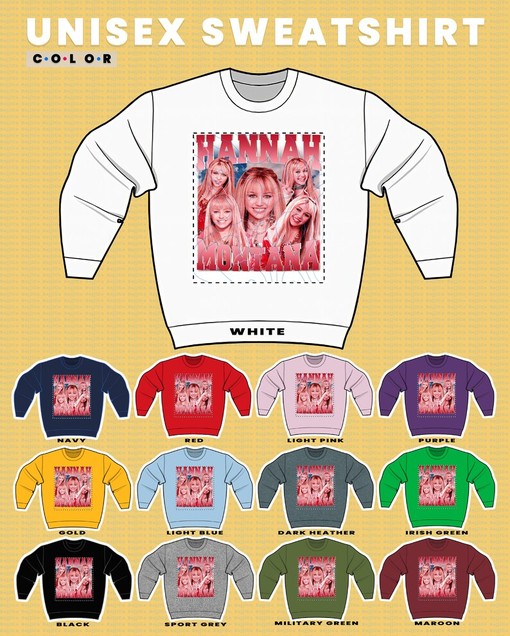 Hannah Montana Homage Sweatshirt, Retro 90s Sweater, Fan, Vintage Sweater, Merch Gift, Funny Movie Shirts for Kids - Image 3