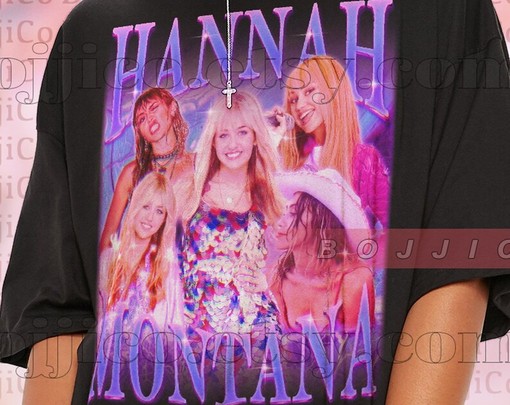 Hannah Montana Homage Tshirt, Retro 90s Sweater, Vintage Tshirt, Fan Tees, Classic Movie T Shirts - Image 2
