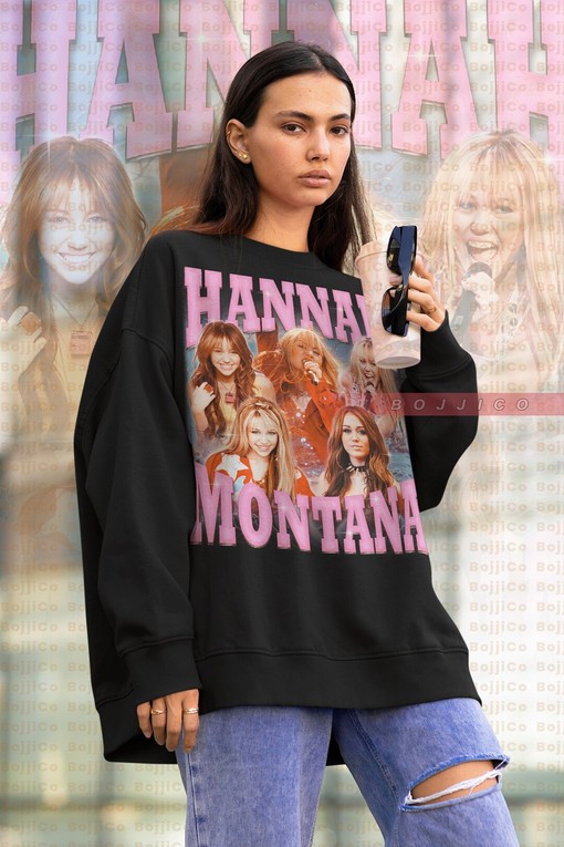 Hannah Montana Retro 90s Sweater, Homage Sweatshirt, Fan, Vintage Sweater, Merch Gift, Funny Movie Shirts