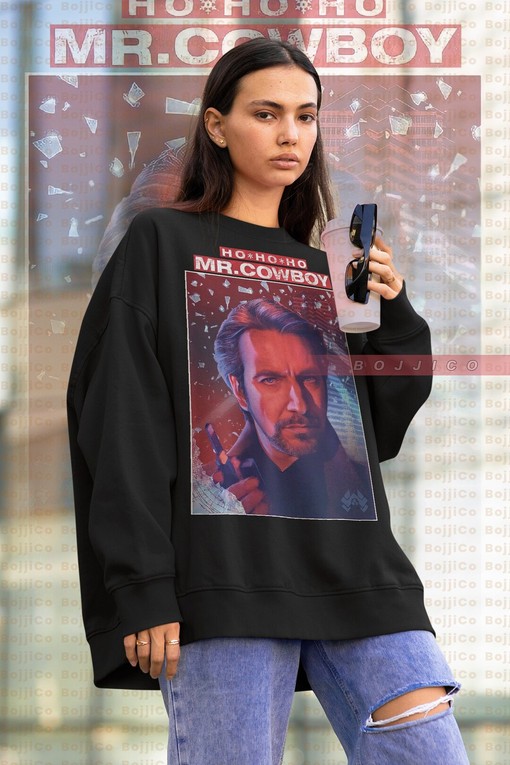 Hans Gruber Christmas Sweatshirt, Retro Die Hard Homage Sweater, Nakatomi Plaza John McClane Tee