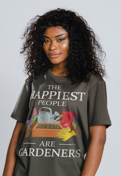 Happiest Gardener Unisex T-Shirt, Gardening Gift, Garden Pun Shirts, Funny Gardening Tee, Garden Birthday