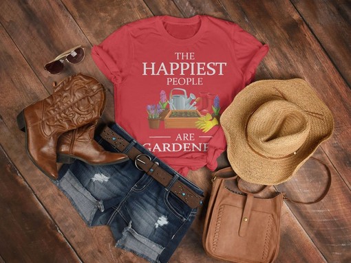 Happiest Gardener Unisex T-Shirt, Gardening Gift, Garden Pun Shirts, Funny Gardening Tee, Garden Birthday - Image 3