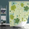 Happy Canada Day Maple Leaves Shower Curtain | Autumn Fabric Print | Bathroom Accessories