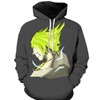 Harajuku Dragon Ball Anime Long Adult Hoodie - 3D All Over Print Design with Quotes