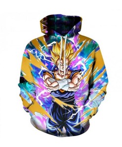 Harajuku Dragon Ball Anime Zipper Hoodie - 3D All Over Print Design with Quotes