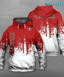 Have Some Niners Swagger with This White and Red All Over Print 3D Hoodie - San Francisco 49ers Edition