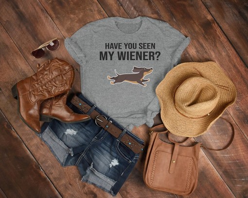 Have You Seen My Wiener Unisex Tees, Funny Dachshund T-Shirt, Cute Dog Clothing, Weiner Dog Humor Tee, Dashound Apparel - Image 3