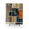 Hawaiian Tiki Idol Tropical Mid Century Modern Durable Polyester Shower Curtain