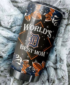 Heartwarming Detroit Tigers MLB Tumbler for World's Best Mom with Iconic Logo and a Personal Touch