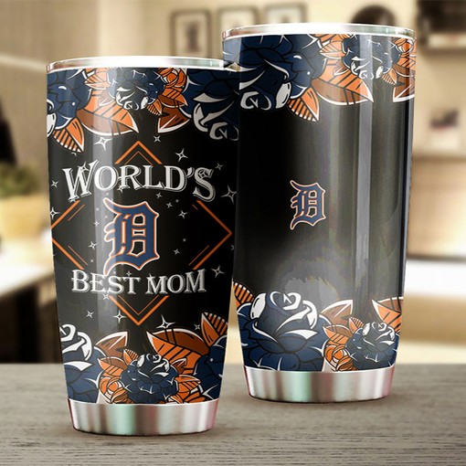 Heartwarming Detroit Tigers MLB Tumbler for World's Best Mom with Iconic Logo and a Personal Touch - Image 2
