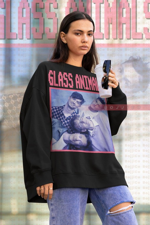 Heat Waves Sweater: Glass Animals Viral Album with 90s Retro Style Sweatshirt