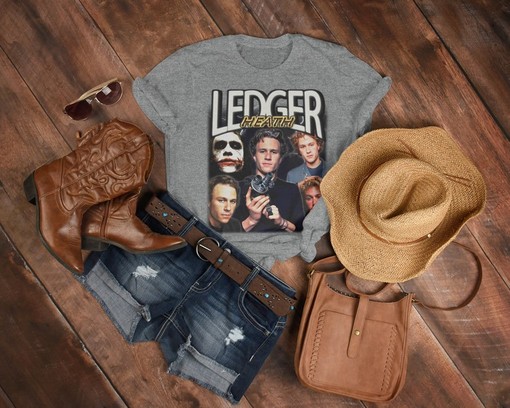 Heath Ledger Unisex Vintage Shirt, The Joker Homage Tee, Merch Gift for Movie Fans - Image 3