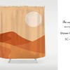 Heavy Waterproof Restroom Shower Curtain Liner, Beautiful Orange Himmel Landschaft Duschvorhang Design