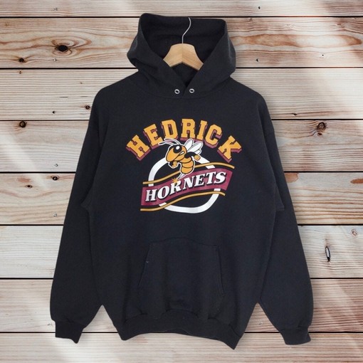 Hedrick Hornets Football Club Vintage Style Pullover Hoodie, Hedrick Hornets Sweater Pullover