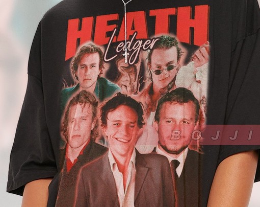 Heist Movie Fan Tees, Unisex Heath Ledger Vintage Shirt, The Dark Knight Tshirt - Image 2