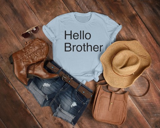 Hello Brother Unisex Tees, The Vampire Diaries Pocket Shirt, Distressed Bleached Tee, TVD Fan Gift, Summer Womens Shirt - Image 3