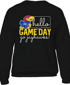 Hello Game Day University of Kansas Jayhawks Sweatshirt - NCAA Shirts for Men and Women