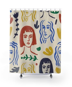 Henri Matisse Abstract Art Shower Curtain with Flower Design - Artistic and Chic Bathroom Decor