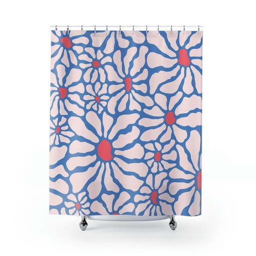 Henri Matisse Abstract Art Shower Curtain with Flower Design - Chic and Artistic Bathroom Decor
