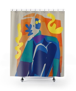 Henri Matisse Abstract Shower Curtain with Modern Design for Contemporary Bathroom Decor