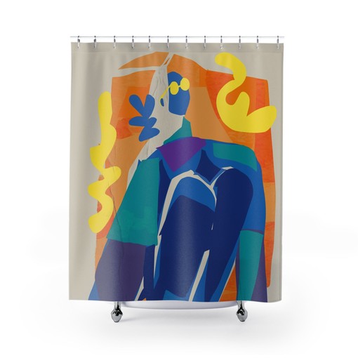 Henri Matisse Abstract Shower Curtain with Modern Design for Contemporary Bathroom Decor