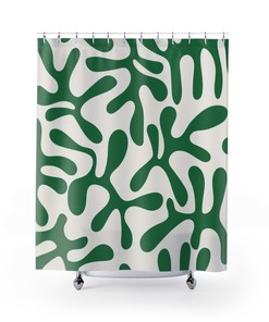 Henri Matisse Inspired Abstract Art Shower Curtain for Contemporary Bathroom Decor and Gift
