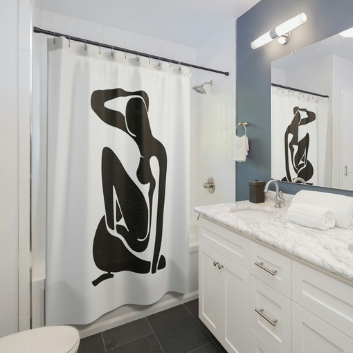 Henri Matisse Nude Lady Vintage Boho Abstract Shower Curtain