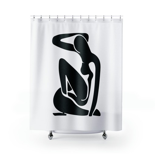 Henri Matisse Nude Lady Vintage Boho Abstract Shower Curtain - Image 2