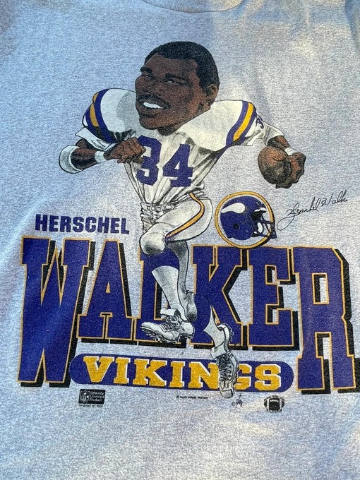 Hershel Walker NFL Minnesota Vikings Sweatshirt T-Shirt, NFL Football Teams Gifts For Fans - Image 2