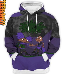 Hey Arnol Get Em Retro Court Purple All Over Print 3D Hoodie with Unique Print Design