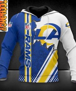 High Quality and Comfortable Football 3D Hoodie - Los Angeles Rams