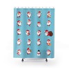 Holly Jolly Santa Merry Christmas Holiday Shower Curtain for Festive Bathroom Decor