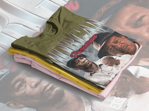 Homage Tee with Actor Morgan Freeman - Bruce Almighty and The Shawshank Redemption Themes - Image 4
