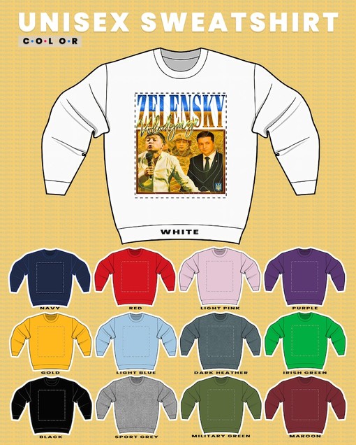 Homage Volodymyr Zelensky Sweatshirt, Fan Sweater for Ukraine President - Image 3