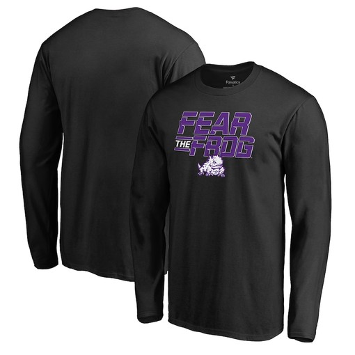 Hometown Collection Long Sleeve T-Shirt for TCU Horned Frogs Fans, Official University Football Fan Shirt