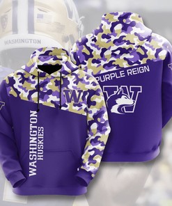 Hoodie Washington Huskies 3D Print Full Size