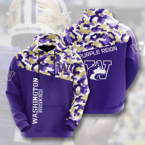 Hoodie Washington Huskies 3D Print Full Size