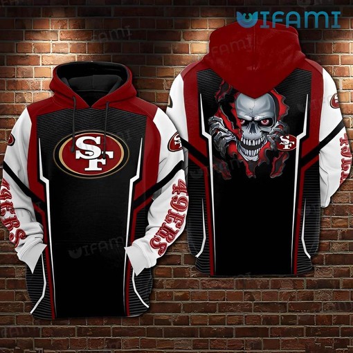 Hoodie with Tearing Out Design All Over Print for San Francisco 49ers Fans