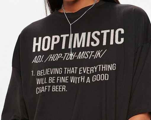 Hoptimistic Beer Unisex Shirt, Humorous Drinker T-Shirt, Hoppy Beer Lover Gift, Funny Beer Definition Tee - Image 2