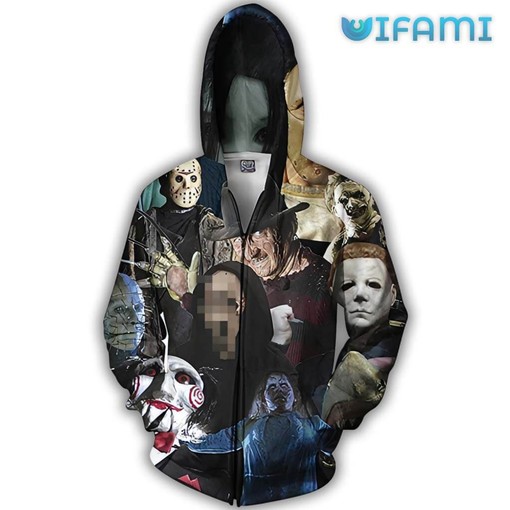 Horror Halloween Movie Unisex Custom All Over Print 3D Hoodie - Personalized Creepy Style