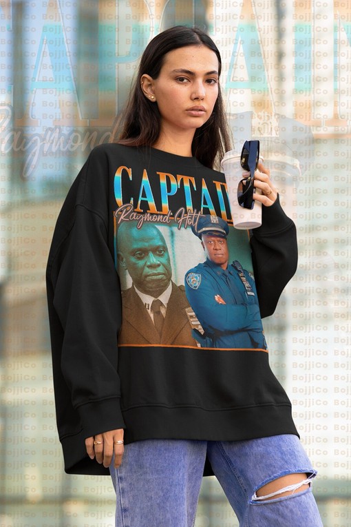 Hot Damn! Captain Holt Retro Sweatshirt, Nine-Nine Quote Sweater with Jake, Rosa, Amy, and Terry